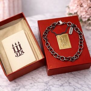 Authentic James Avery Forged Link Charm Bracelet w/ Box